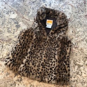 C&C California girls 7/8 faux fur brown cheetah